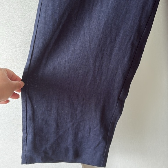 Boden Navy Blue Hampstead Linen Trousers 6P - Picture 7 of 15